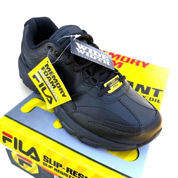 NWTs Fila Memory Workshift Slip-Resistant Work Shoes Black Men’s 7.5 EU 40 Wide main image 9